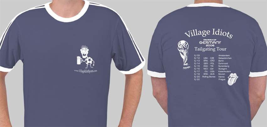 World Cup Stripe Ringer Blue